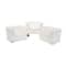 Mind Reader 3-Tier Ivory Rolling Plastic Storage Containers